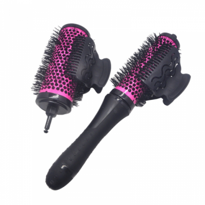 6pcs/set 3 Sizes Detachable Handle Hair Roller Brush With Positioning Clips Aluminum Ceramic Barrel Curler Comb Hairdresser