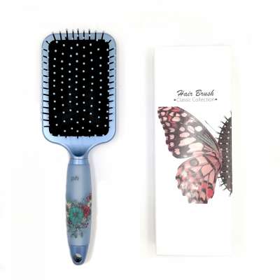 2020 Hot sale custom detangling self cleaning anti-slip brush detangling paddle hair brush