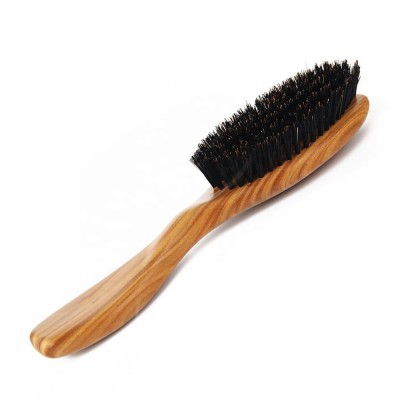 Chinese High Quality Bamboo Cushion Massage Bristle Hair Brush Medium Antistatic Boar Bristle Hair Brush